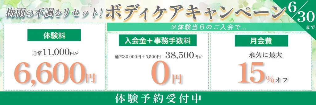 ボディケアキャンペーン 6月30日まで