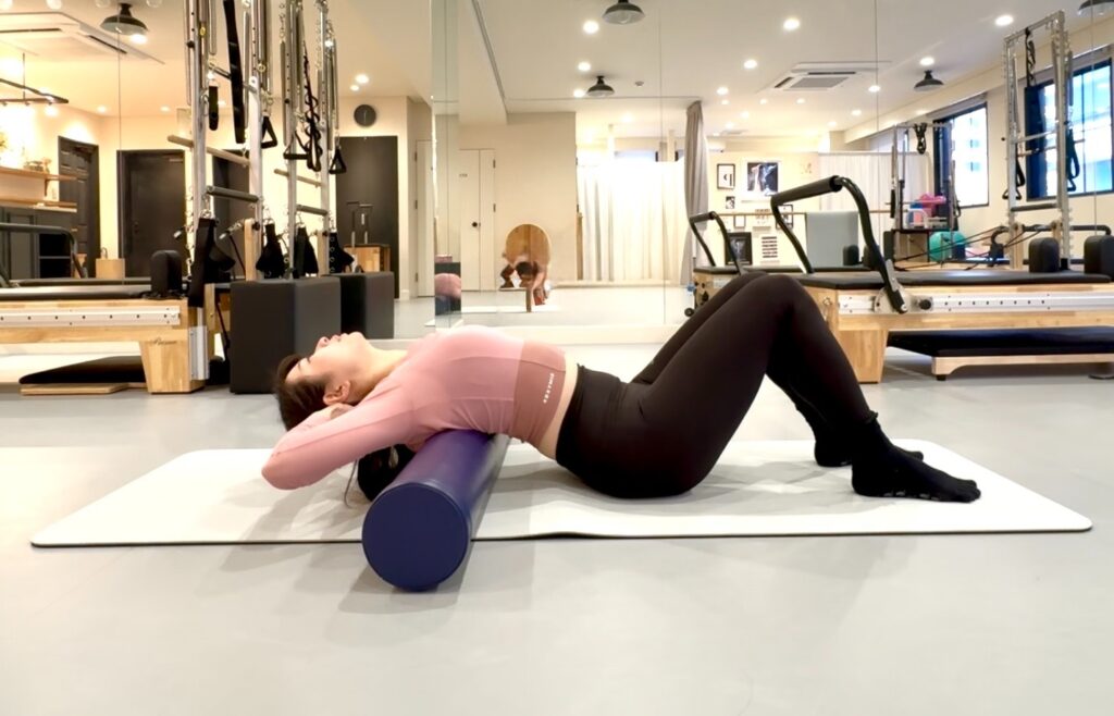 アッパーバック ストレッチポール使用