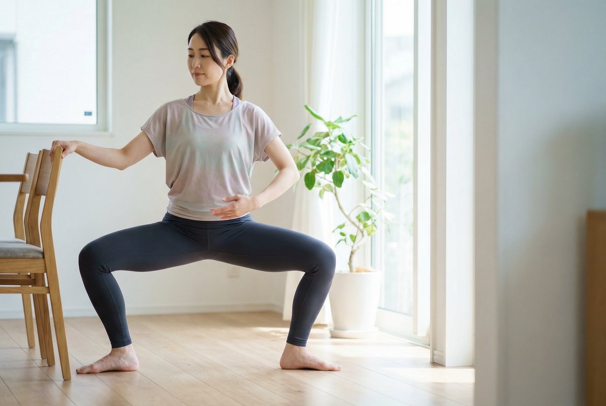 プリエとスクワットの違いを示す比較